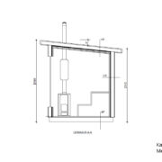 Karel-pihasauna 8 m² leikkaus