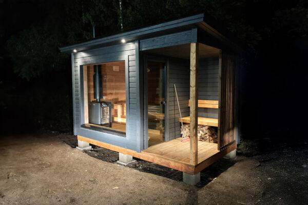 Karel-pihasauna 8 m² sivulta